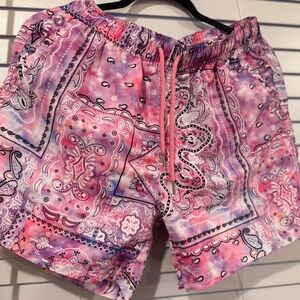 Forever 21 Pink Paisley Athletic Shorts